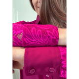 L1356 - Pinky Ladies 1/2 Lace Western Shirt - Country Scene Saddlery and Pet Supplies