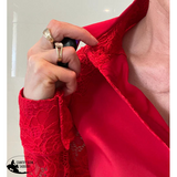 L1357 - Rosa Ladies 1/2 Lace Western Shirt - Country Scene Saddlery and Pet Supplies