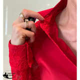 L1357 - Rosa Ladies 1/2 Lace Western Shirt - Country Scene Saddlery and Pet Supplies