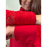 L1357 - Rosa Ladies 1/2 Lace Western Shirt - Country Scene Saddlery and Pet Supplies