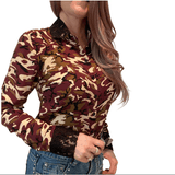 L1364 - Camo Ladies Western Shirt Shirts