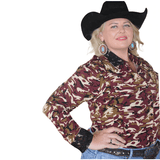 L1364 - Camo Ladies Western Shirt Shirts