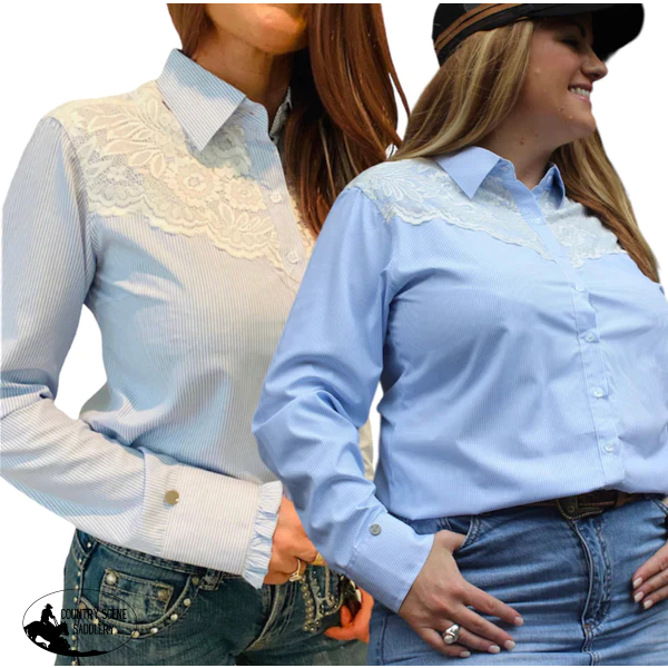 L1371 - Dixi Ladies Western Lace Yolk Shirt Shirt