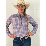 L1376- Jem Check Beaded Ladies Western Shirt - Country Scene Saddlery and Pet Supplies