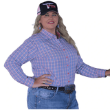 L1376- Jem Check Beaded Ladies Western Shirt Shirts