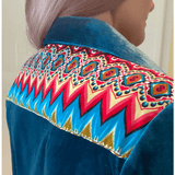 L1382 - Ella Ladies Velvet Western Shirt - Country Scene Saddlery and Pet Supplies