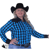 L1383 - Betsy Ladies Check Western Shirt Size 22 - Country Scene Saddlery and Pet Supplies