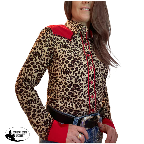 L1403 - Kirsten Leopard Ladies Western Shirt Western Shirts