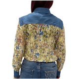 L1440 - Binda Ladies Western Denim & Lace Shirt - Country Scene Saddlery and Pet Supplies