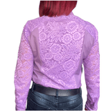 L1452 Bridy- Ladies 1/2 Lace Western Shirt - Country Scene Saddlery and Pet Supplies