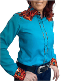 L1458 - Caron Ladies Western Shirt - Country Scene Saddlery and Pet Supplies