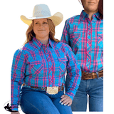 L1459- SAFFI Ladies Check Western Shirt - Country Scene Saddlery and Pet Supplies