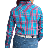 L1459- SAFFI Ladies Check Western Shirt - Country Scene Saddlery and Pet Supplies