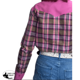 L1460- SAGE Ladies Check Western Shirt - Country Scene Saddlery and Pet Supplies
