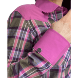 L1460- SAGE Ladies Check Western Shirt - Country Scene Saddlery and Pet Supplies