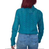 L1463- Florence Ladies Turquoise Broderie Western Shirt Shirts & Tops