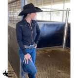 L1467 - Cala Leopard Pipped Ladies Western Shirt - Country Scene Saddlery and Pet Supplies