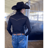 L1467 - Cala Leopard Pipped Ladies Western Shirt - Country Scene Saddlery and Pet Supplies