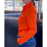 L1469 - Cam Orange Ladies Western Shirt - Country Scene Saddlery and Pet Supplies