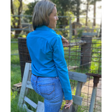 L1477B - New! Denver Blue Ladies Work Shirt - Country Scene Saddlery and Pet Supplies