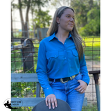L1477B - New! Denver Blue Ladies Work Shirt - Country Scene Saddlery and Pet Supplies