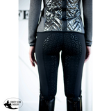 Ladies Piper Black on Black Horse Riding Tights - Country Scene Saddlery and Pet Supplies
