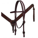 Leather buck stitched bridle and breastcollar set. - Country Scene Saddlery and Pet Supplies
