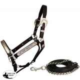 *leather full horse size show halter with lead. - Country Scene Saddlery and Pet Supplies