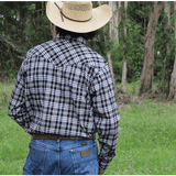 M3037 - Barry Rawhide Western Mens Check Arena Shirt - Country Scene Saddlery and Pet Supplies