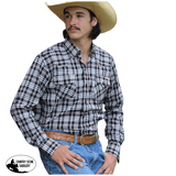 M3037 - Barry Rawhide Western Mens Check Arena Shirt - Country Scene Saddlery and Pet Supplies