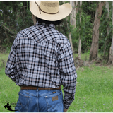 M3037 - Barry Rawhide Western Mens Check Arena Shirt - Country Scene Saddlery and Pet Supplies