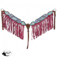 New! Macaelah Fringe Breastplate Turquoise & Pink Posted.*