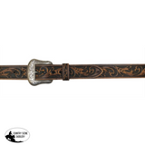 Mens 1 1/2 Tooled Leather Belt