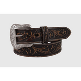 Mens 1 1/2 Tooled Leather Belt