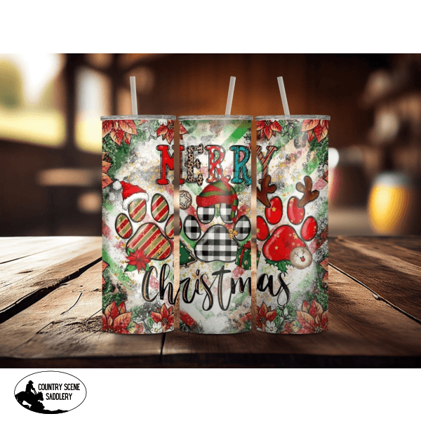 Merry Christmas Paws Tumbler Gift Items