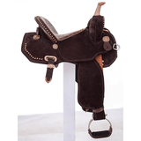 Mj01 Josey-Mitchell Lightweight Lightspeed - Chocolate Suede Barrel Saddles