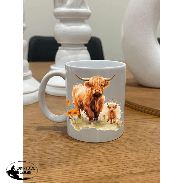 Mum & Calf Highland Mug Gift Items