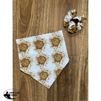 Neck Scarf & Scrunchie -Rustic Sunflower Ladies Scarves