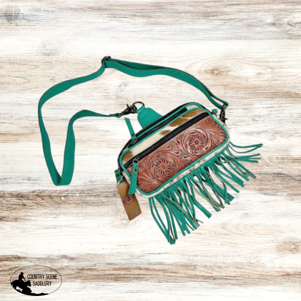 Never Look Back Tooled Bum Bag / Turquoise Hats