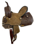12"/ 13" Double T Youth Hard Seat Barrel style saddle. - Country Scene Saddlery and Pet Supplies
