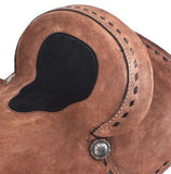 12", 13" Double T Youth/Pony Chocolate Roughout Barrel Saddle 7" QH - Country Scene Saddlery and Pet Supplies