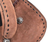 12", 13" Double T Youth/Pony Chocolate Roughout Barrel Saddle 7" QH - Country Scene Saddlery and Pet Supplies