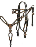 New! Showman ® Black leather headstall. - Country Scene Saddlery and Pet Supplies