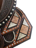 13" Circle S Trail Saddle with wave print border. - Country Scene Saddlery and Pet Supplies
