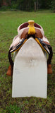 13" Pony / Youth Rough Out Leather Saddle with Tooled leather accents Full Quarter Horse (Pre-Orders) - Country Scene Saddlery and Pet Supplies