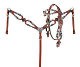 Showman ® Turquoise and Orange beaded - Country Scene Saddlery and Pet Supplies