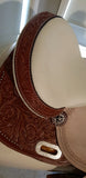 14" 15" 16" Double T Barrel Style Saddle with Texas Star Concho - Country Scene Saddlery and Pet Supplies