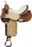 14" 15" 16" Double T Barrel Style Saddle with Texas Star Concho - Country Scene Saddlery and Pet Supplies