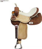 14" 15" 16" Double T Barrel Style Saddle with Texas Star Concho - Country Scene Saddlery and Pet Supplies