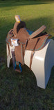 14", 15", 16" Double T Roughout Barrel Style Saddle Set. - Country Scene Saddlery and Pet Supplies
